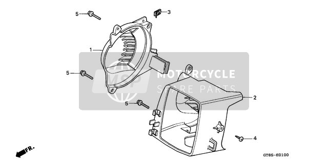 Honda PK50S 1995 Sudario/Versión de Ventilador para un 1995 Honda PK50S